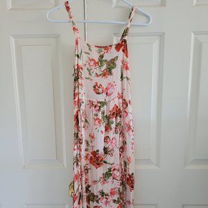 Midi length ruffle summer dress